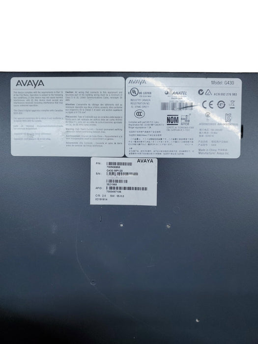 Avaya G430 Media Gateway w/ Modules: S8300, MM710B, MM711 *READ*