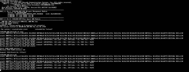 Brocade ICX6450-48P, 48-Port Gigabit PoE+ Switch, 4x 1/10G SFP+ w/ Rackmou