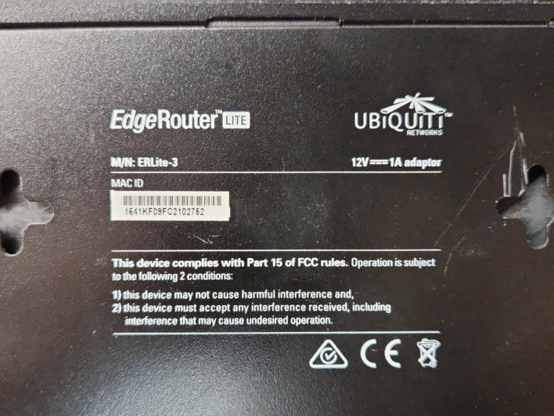 Ubiquiti EdgeRouter LITE (ERLite-3), Factory Reset