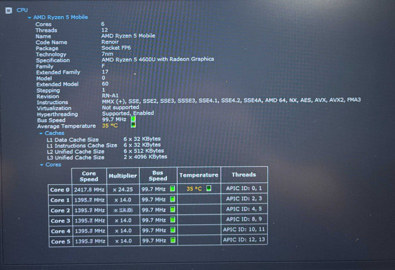 Lenovo ThinkPad E14 AMD Ryzen 5 4600 Radeon GPU 16GB RAM 256GB SSD  Lap200