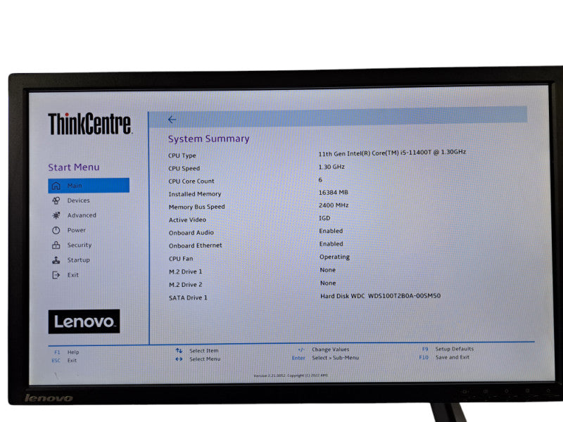Lenovo ThinkCentre M70q Gen2 | i5-11400T @1.3GHz, 16GB DDR4, 1TB SSD, Wi-Fi