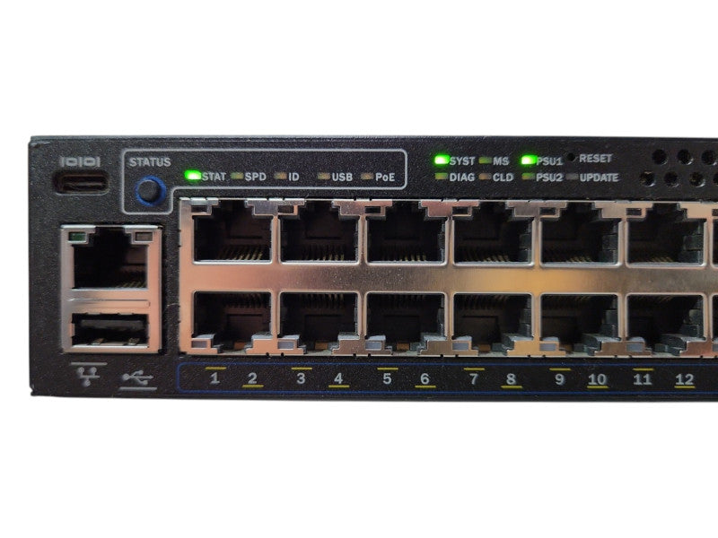 Ruckus ICX7150-48ZP-E8X10GR 16-Port 2.5G PoH, 32x PoE+, 8x SFP+ Switch