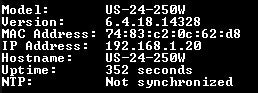 Ubiquity UniFi Switch 24 250W US-24-250W Switch Factory Reset  !