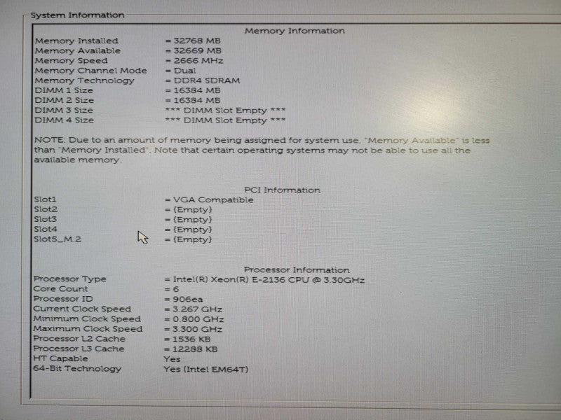 Dell Precision 3630 | Xeon E-2136 @3.30GHz, 32GB DDR4, Quadro M2000, No HDD !