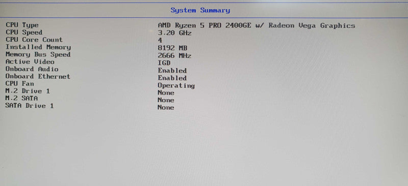 Lenovo ThinkCentre M715q USFF Ryzen 5 PRO 2400GE 8GB RAM - No HDD Q