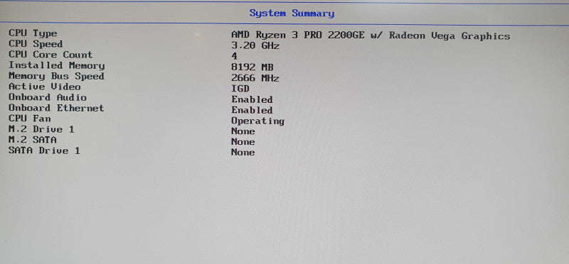 Lenovo ThinkCentre M715q USFF Ryzen 3 PRO 2200GE 8GB RAM - No HDD Q