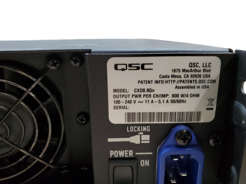 QSC CXD 8.8Qn Network Controlled Amplifier *READ*