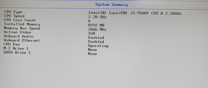 Lenovo ThinkCentre M920q USFF i5-9500T 2.2GHz 8GB RAM - No HDD Q