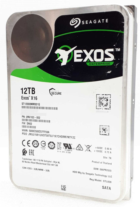 12TB SAS 3.5" Seagate Exos X16 512mb Enterprise HDD - ST12000NM002G Q+