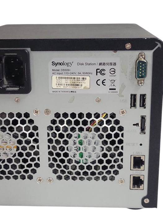 Synology DiskStation DS509+ NAS Server with 5x 2TB HDDs _