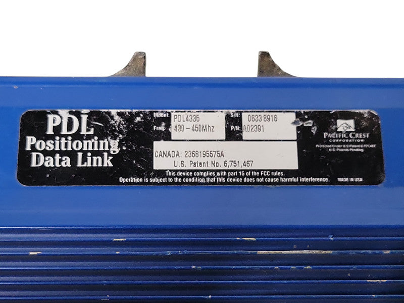 Pasific Crest PDL Positioning Data Link PDL4335 430-450Mhz Radio only, READ _