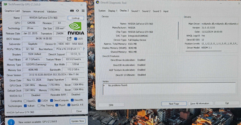 GIGABYTE NIVIDIA GEFORCE GTX 960 4GB GDDR5 GRAPHICS CARD GV-N960G1