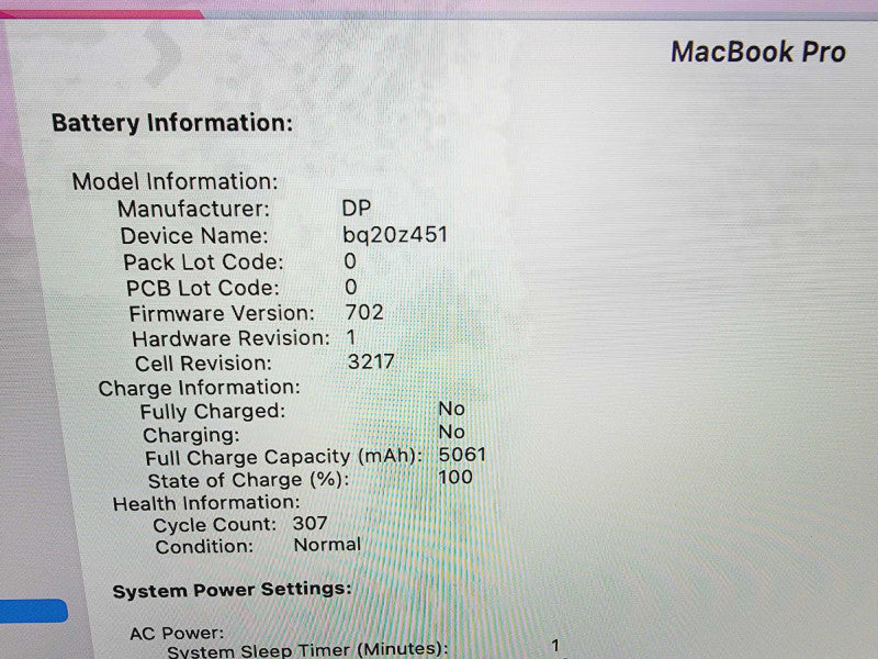 Apple Macbook Pro Retina 2015 13" 2-Core i7-5557U @ 3.1GHz 16GB DDR3 250GB  β Lap200