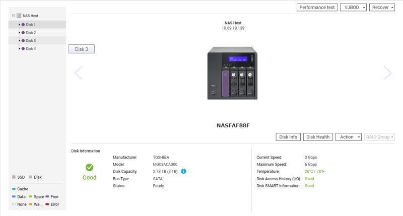QNAP TVS-471 4-Bay NAS w/ 4x 3TB 3.5" HDDs