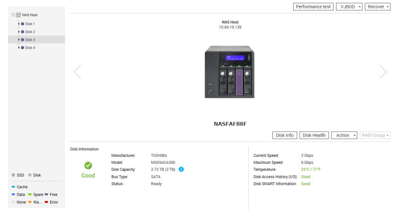 QNAP TVS-471 4-Bay NAS w/ 4x 3TB 3.5" HDDs