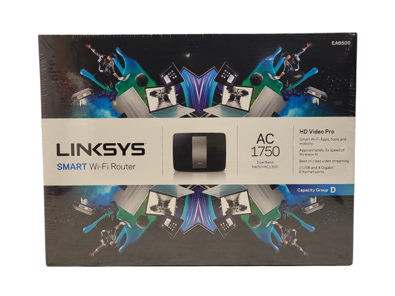 Linksys Smart WiFi AC1750 Wireless Dual Band Router HD 3D Video EA6500 New Q$