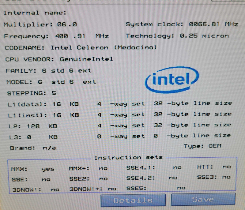 Intel Celeron 400Mhz (Socket 370) + Daewoo  CB652M-LX mATX Motherboard %