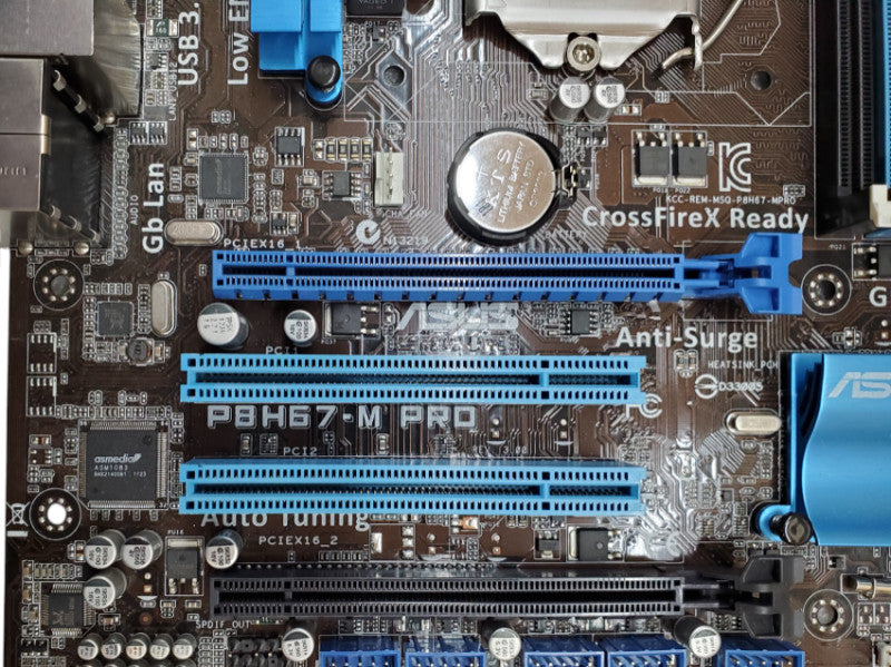 ASUS P8H67-M PRO Motherboard Core i3-2100 8GB RAM, I/O Shield
