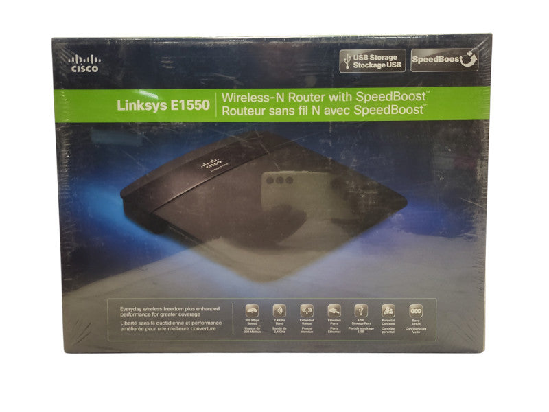 LINKSYS E1550 Wireless-N Router with SpeedBoost New Q$