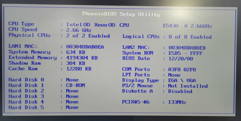 SuperMicro 6015v-M3/MT 2x Xeon E5430 @ 2.66GHz 8GB Ram  !