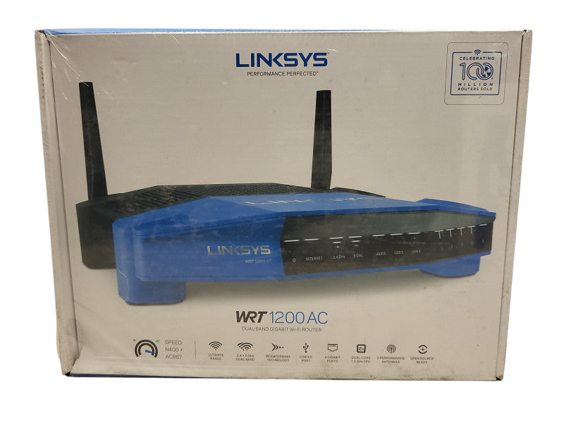 Linksys WRT1200AC 1200 Mbps 4-Port Gigabit Wireless AC Router NEW Q$