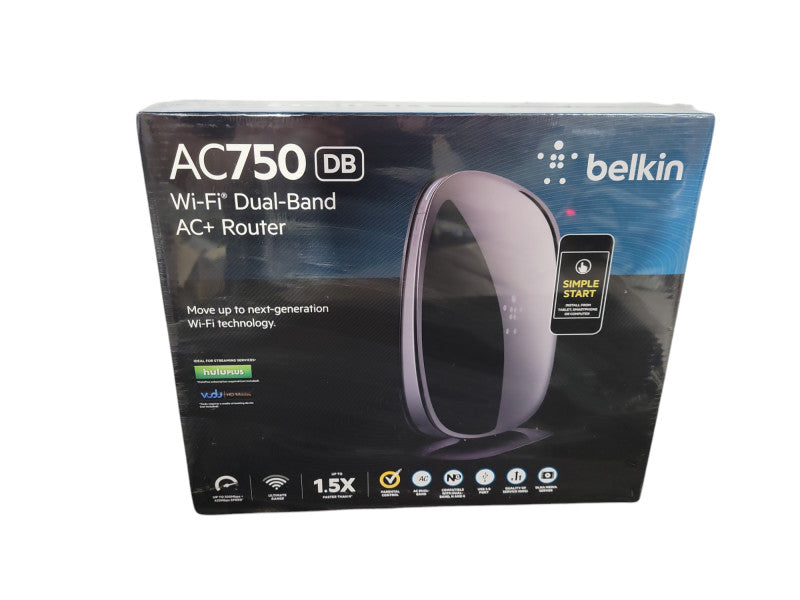Belkin AC750 DB 433 Mbps 4-Port 10/100 Wireless AC Router NEW !