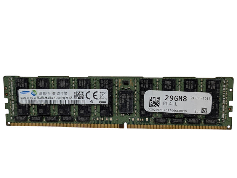 Samsung 64GB DDR4 Server Memory Module 4DRx4 PC4-2400T-LD1-11-DC3 -