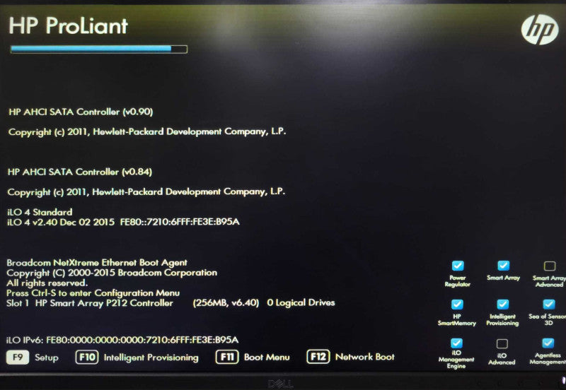 HP ProLiant MicroServer G8 Celeron G1610T 2.30GHz 8GB RAM P212 READ _