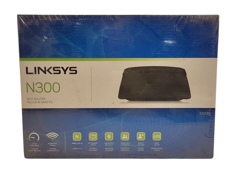 BRAND NEW SEALED - Linksys E1200 300 Mbps 4-Port 10/100 Wireless N Router Q$