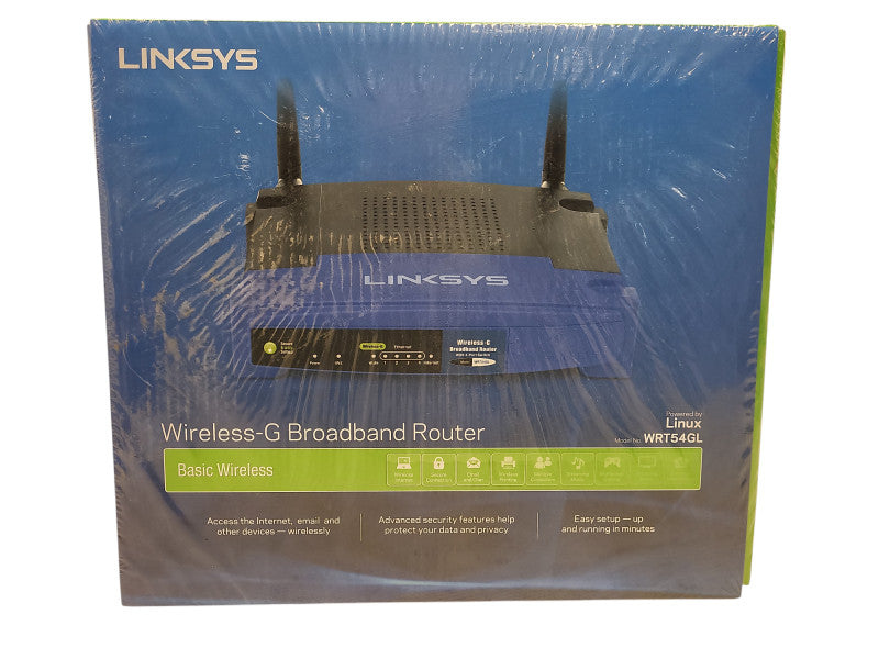 Linksys Wireless-G 2.4 Ghz Broadband 4PORT 802.11g Router WRT54GL NEW Q$