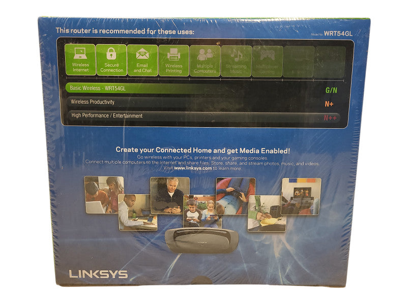 Linksys Wireless-G 2.4 Ghz Broadband 4PORT 802.11g Router WRT54GL NEW Q$
