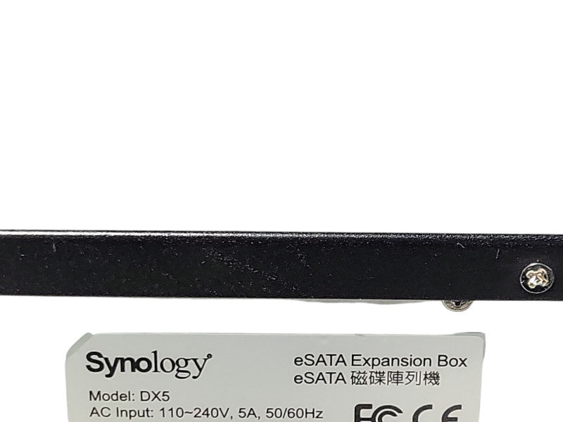 Synology 5 Bay eSATA Expansion Unit DX5 w/ 5x HDD Caddies, No HDD, READ _