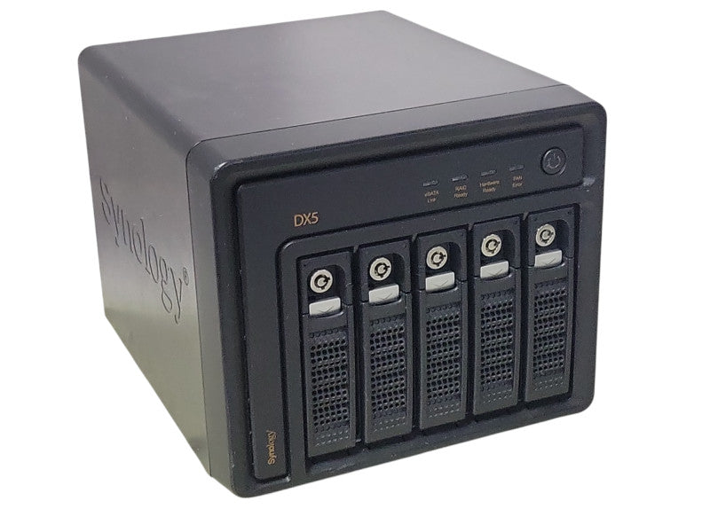 Synology 5 Bay eSATA Expansion Unit DX5 w/ 5x HDD Caddies, No HDD, READ _