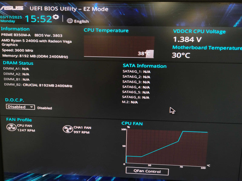 AMD Ryzen 5 2400G ASUS PRIME B350M-A 8GB DDR4 + I/O Plate %