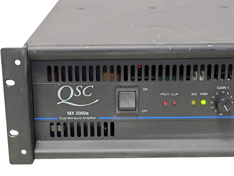 QSC MX 2000a Two-Channel Dual Monaural Amplifier, READ _
