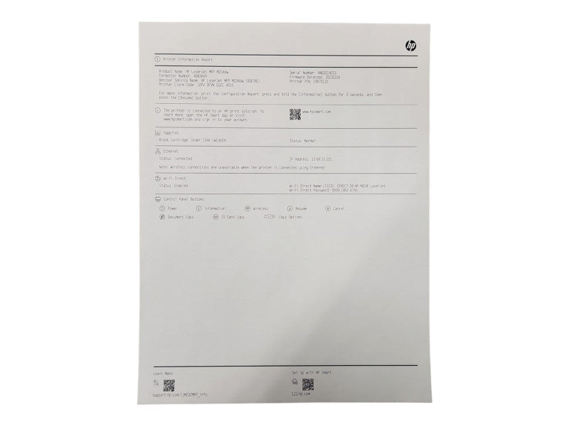 HP Laserjet MFP M234dwe AIO Wireless Mono Printer w/ Toner, Tested