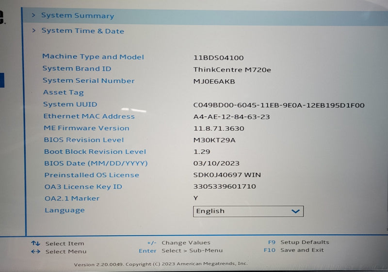 Lenovo ThinkCentre M720e SFF Intel i5-9400@2.90GHz 16GB RAM NO-HDD/SSD