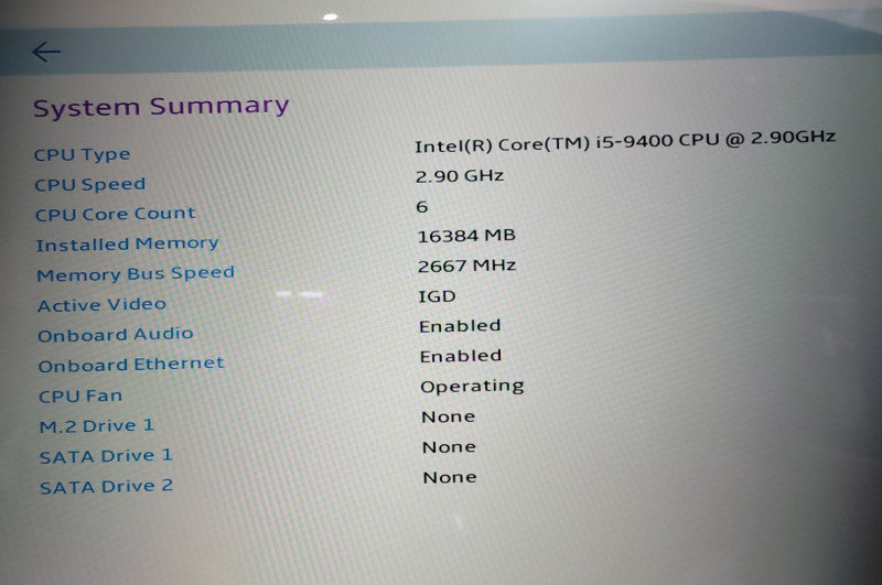 Lenovo ThinkCentre M720e SFF Intel i5-9400@2.90GHz 16GB RAM NO-HDD/SSD
