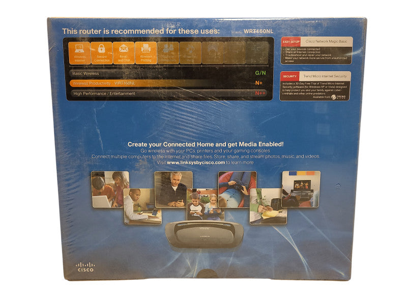 Linksys by Cisco WRT160N Wireless-N Broadband Router New Q$