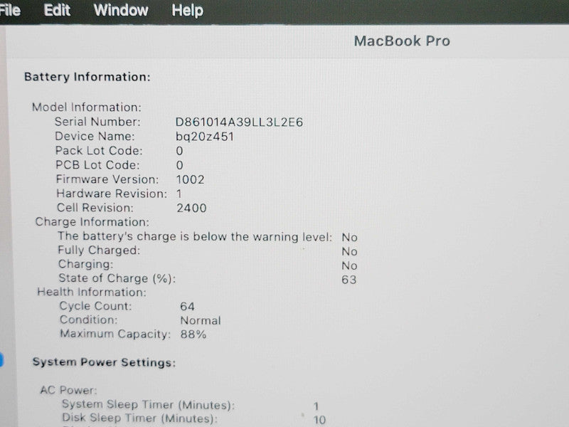 Apple Macbook Pro 2020 13" M1 @ 3.2GHz 16GB RAM 250GB SSD [A2338] (