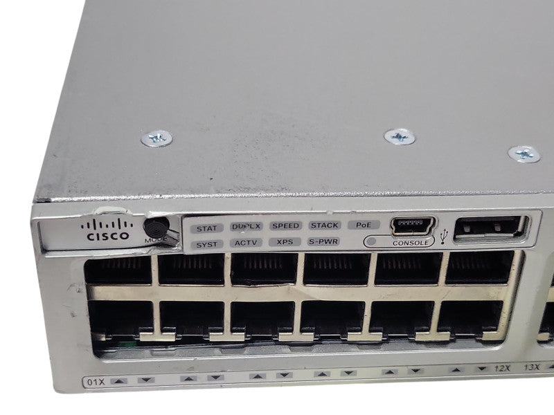Cisco WS-C3850-48F-E Gigabit PoE Switch C3850-NM-4-1G  1x PSU, READ _