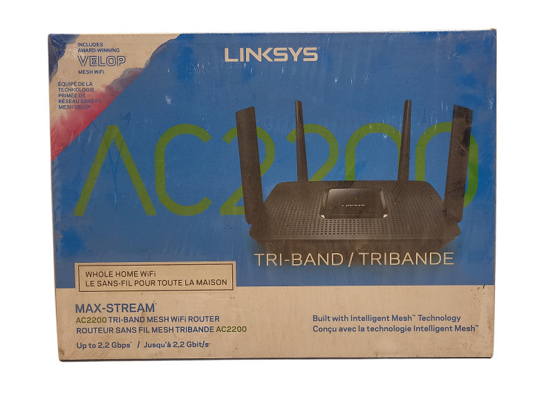 Linksys MR8300 Max-Stream AC2200 Mu-Mimo Tri-Band Wireless Router New Q$