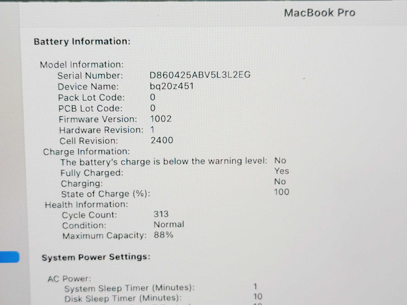 Apple Macbook Pro 2020 13" M1 @ 3.2GHz 8GB RAM 500GB SSD [A2338] (