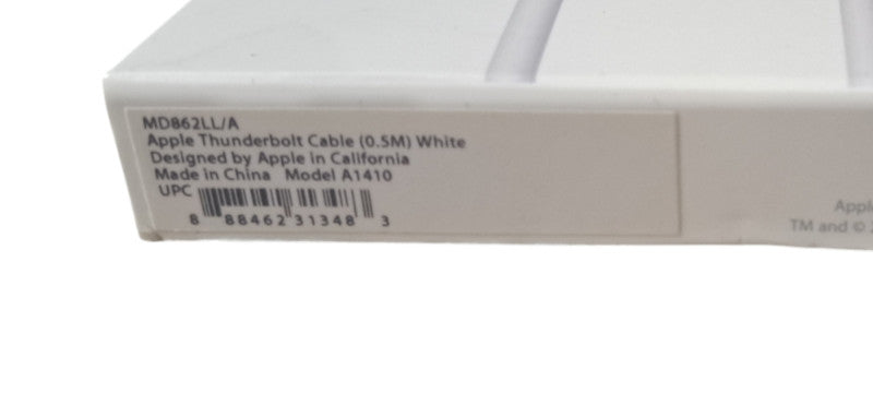 Apple MD862LL/A Genuine Thunderbolt Cable 0.5m