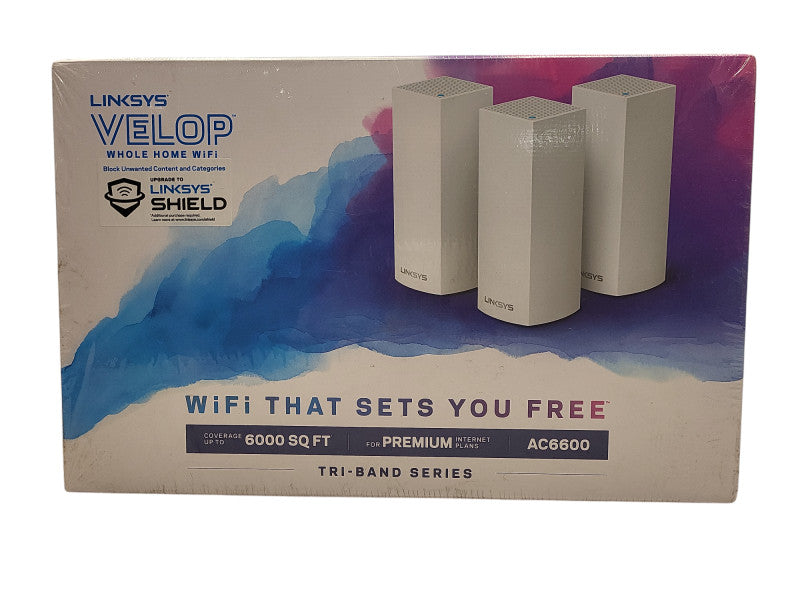 Linksys Velop AC6600 Tri-Band Whole Home Wi-Fi System 3-Pack WHW0303 $