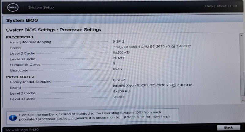 Dell R430 1U 8x 2.5"| 2x Xeon E5-2630 v3 @2.40GHz, 32GB DDR4, H730 Mini