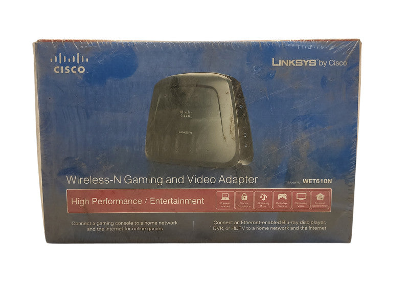 Cisco Linksys WET610N Dual-Band Wireless-N Gaming and Video Adapter New Q$