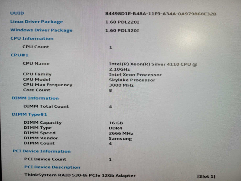 Lenovo ThinkSystem ST550 Xeon Silver 4110 64GB DDR4 530-8i 12Gb RAID 8x 3.5 !