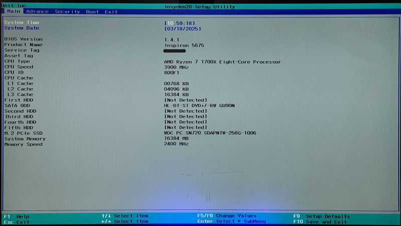 Dell Inspiron 5675, AMD Ryzen 7-1700X, 16GB RAM, 256GB NVMe, AMD RX580