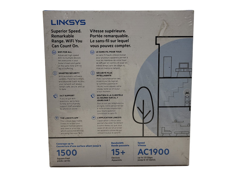 Linksys MAX-Stream AC1900 Dual-Band Gigabit Wi-Fi Router (EA7500V3-CA) New $
